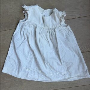 Edgehill collection White Embroidered Cotton Baby Dress 24m